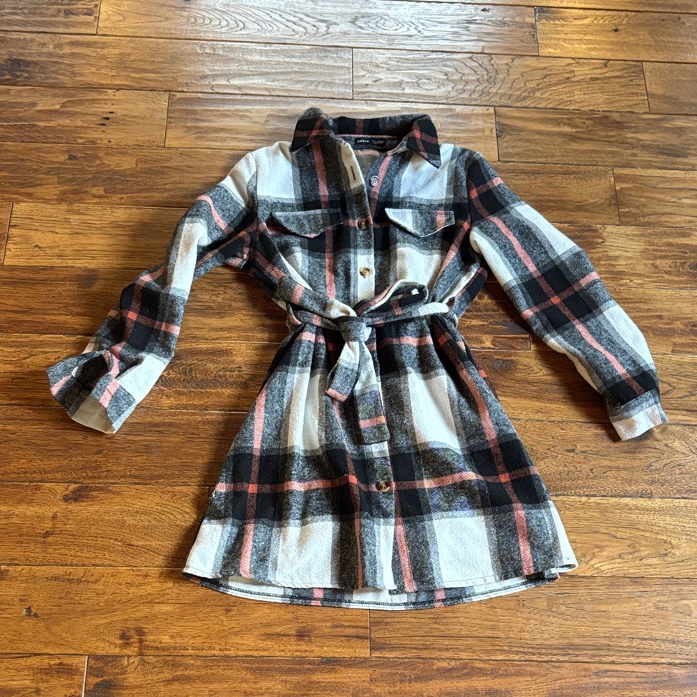 SHEIN Black and Red Plaid Shirt